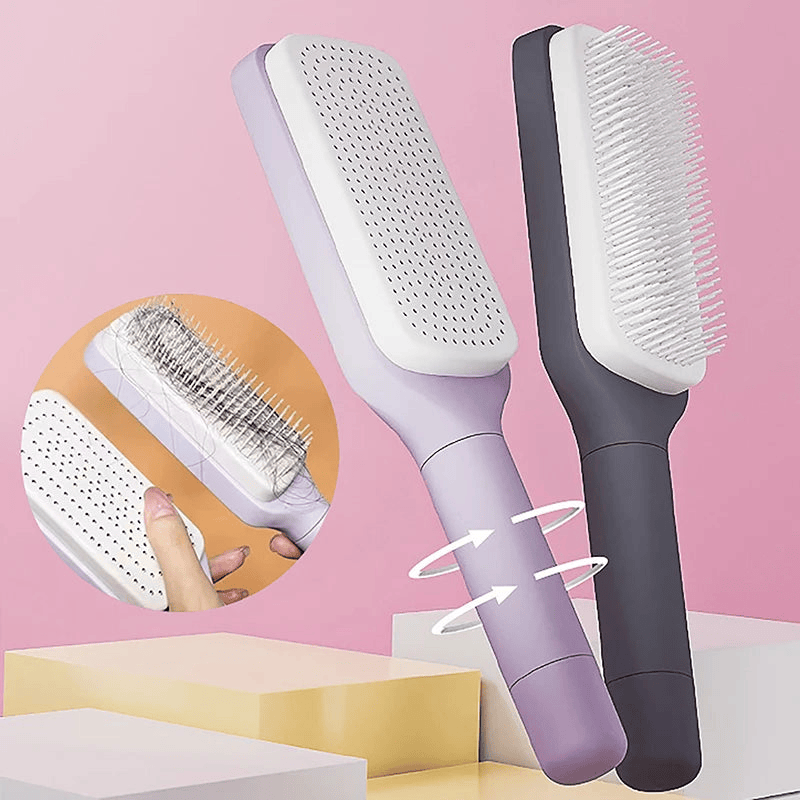 Female fusion™-SELF CLEANING HAIR COMB (IMPORTED)