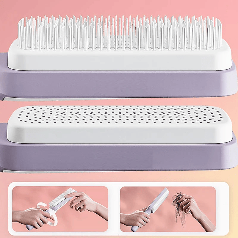 Female fusion™-SELF CLEANING HAIR COMB (IMPORTED)